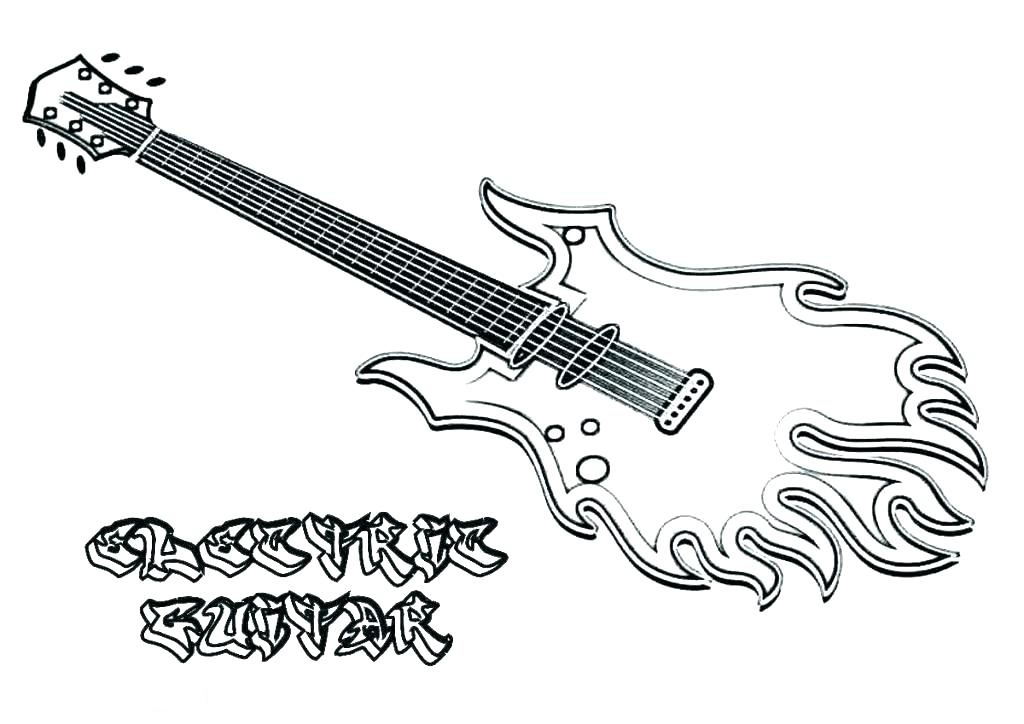 Fire Electric Guitar Coloring Game Fire Electric Guitar