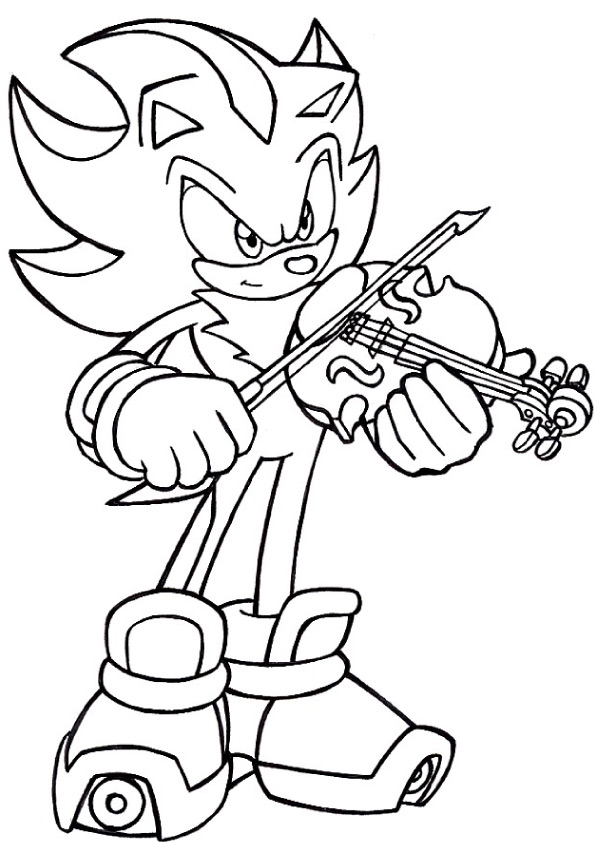 Sonic Playing Violin Coloring Game Sonic Playing Violin