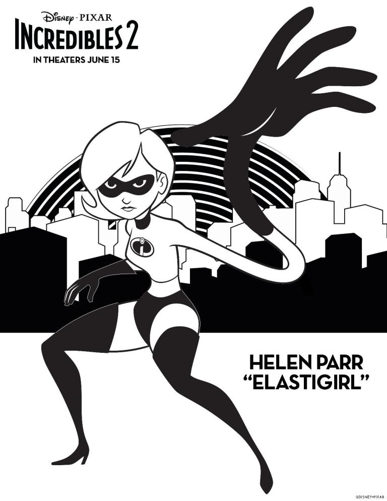 Elastigirl In Incredibles 2 Coloring Game Elastigirl In Incredibles 2