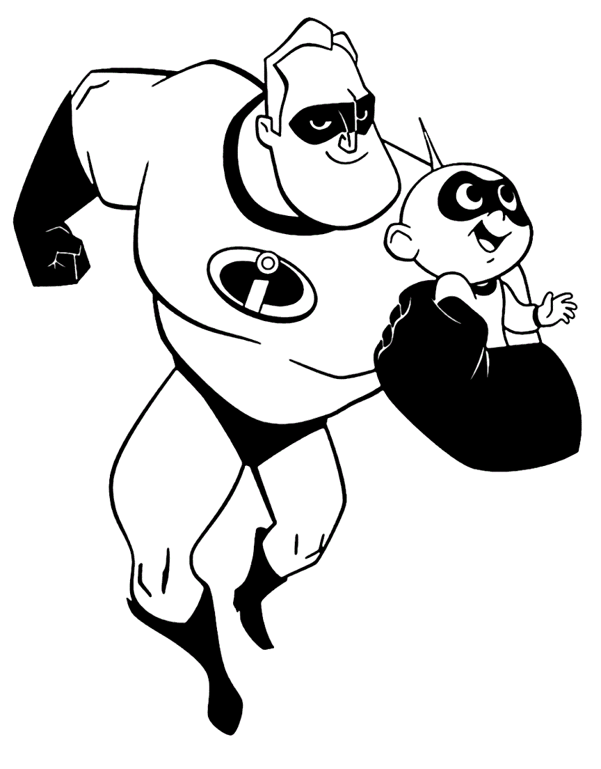 Mr. Incredible And Jack Jack Parr Coloring Game Mr. Incredible And Jack Jack Parr