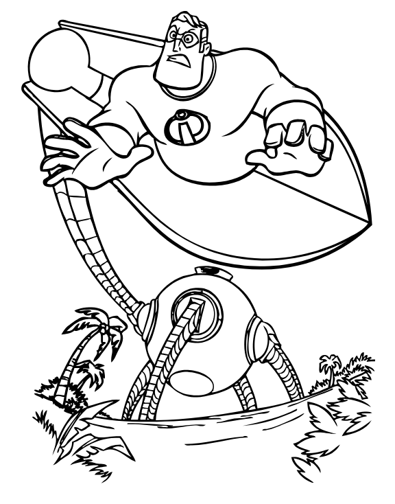Mr. Incredible Is Scared Coloring Game Mr. Incredible Is Scared