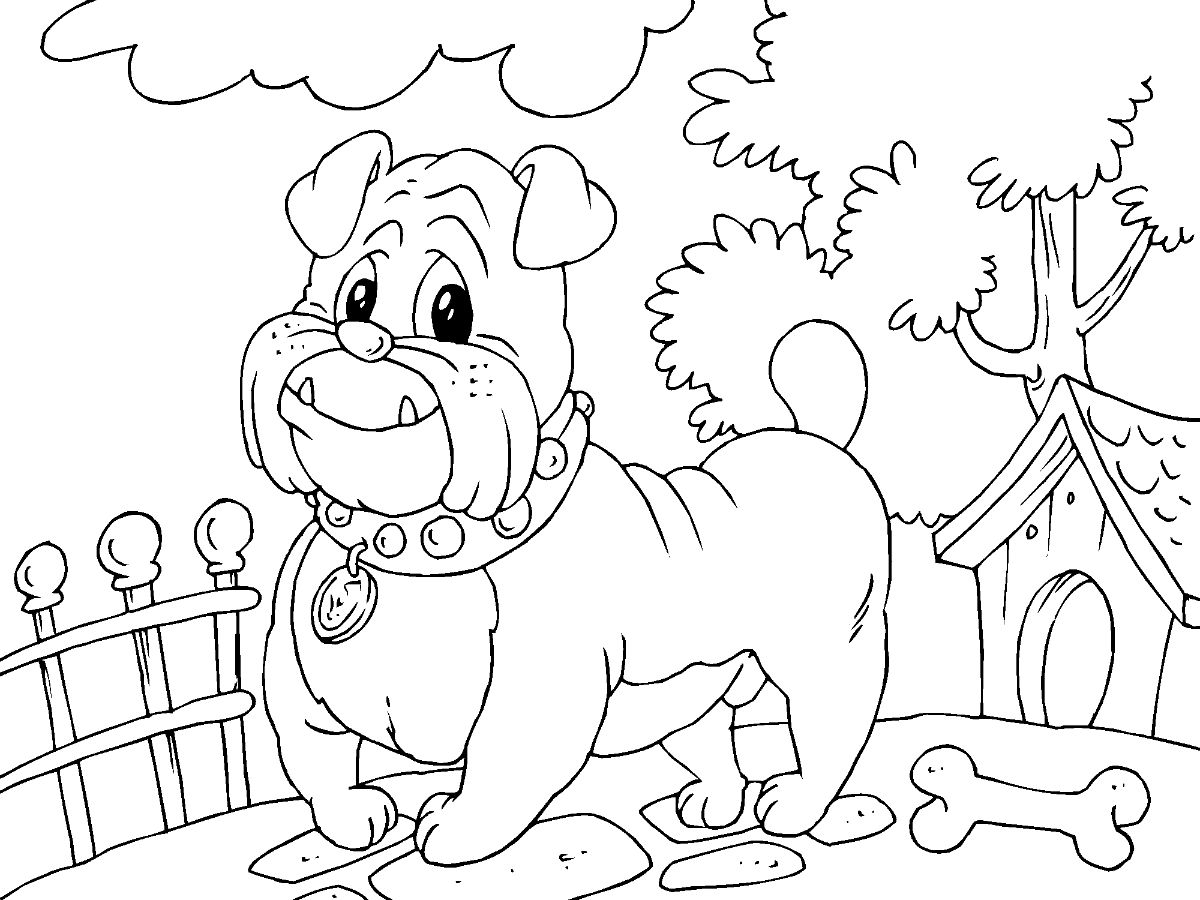 Strong Bulldog Coloring Game Strong Bulldog