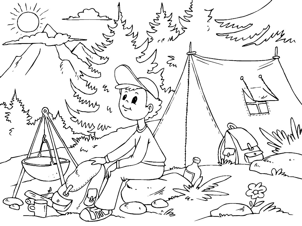 Boy Camping