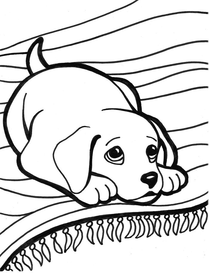 Sad Puppy Coloring Game Sad Puppy