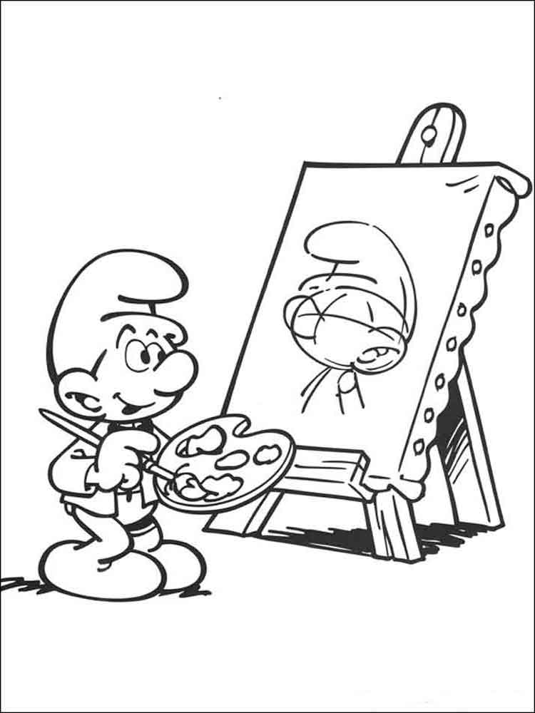 Clumsy Smurf Drawing Coloring Game Clumsy Smurf Drawing