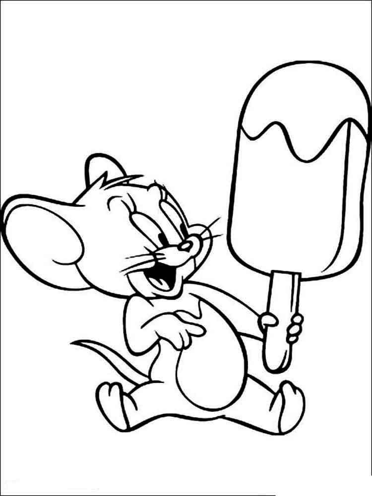 Jerry With Ice Cream Coloring Game Jerry With Ice Cream