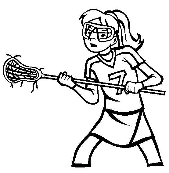 Girl Playing Lacrosse
