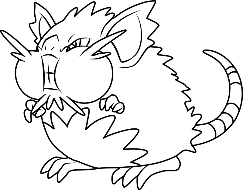 Angry Alolan Raticate