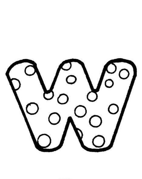Letter W Coloring Game Letter W