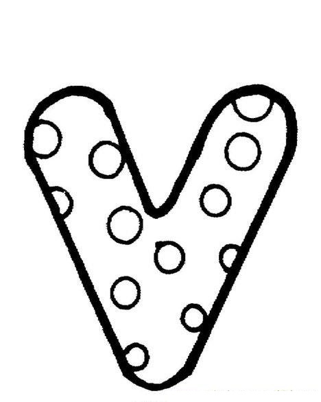 Letter V Coloring Game Letter V