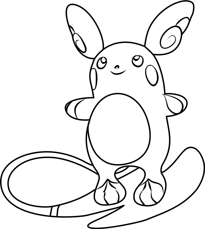 Alolan Raichu Pokemon Coloring Game Alolan Raichu Pokemon