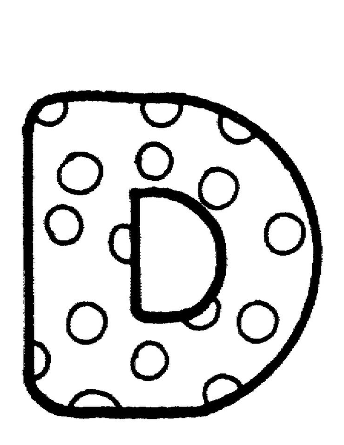 Letter D Coloring Game Letter D