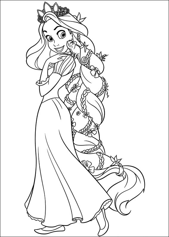 Happy Rapunzel Princess Coloring Game Happy Rapunzel Princess