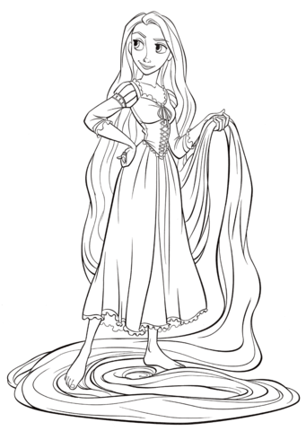 Rapunzel Smiling Coloring Game Rapunzel Smiling