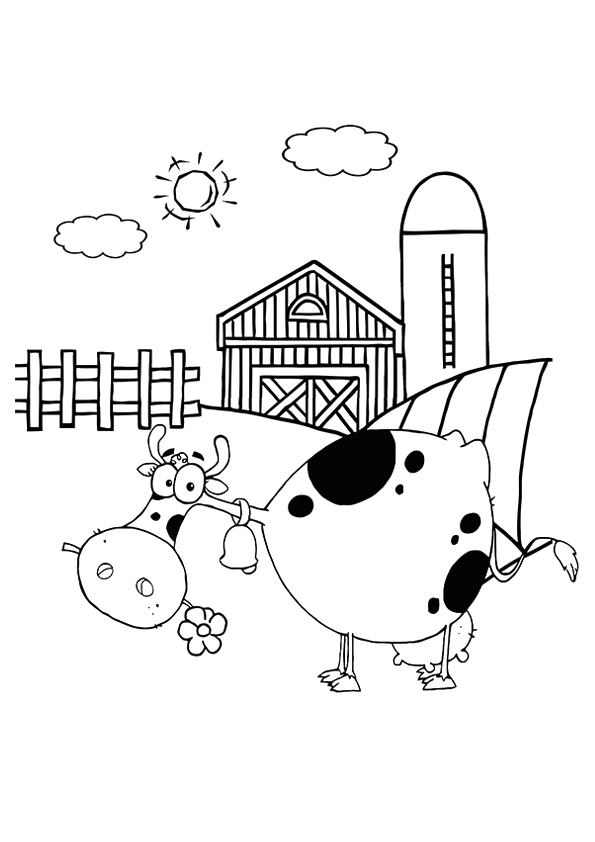 Cute Cow At Its Farm Coloring Game Cute Cow At Its Farm