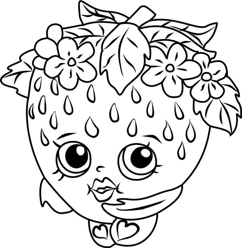 Strawberry Kiss From Shopkins Coloring Game Strawberry Kiss From Shopkins