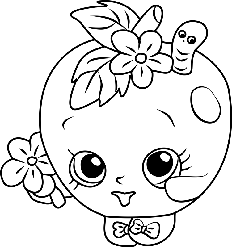 Apple Blossom Shopkin Coloring Game Apple Blossom Shopkin