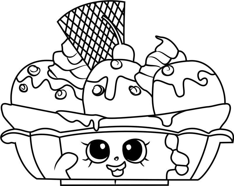 Banana Spilitty In Shopkins Coloring Game Banana Spilitty In Shopkins