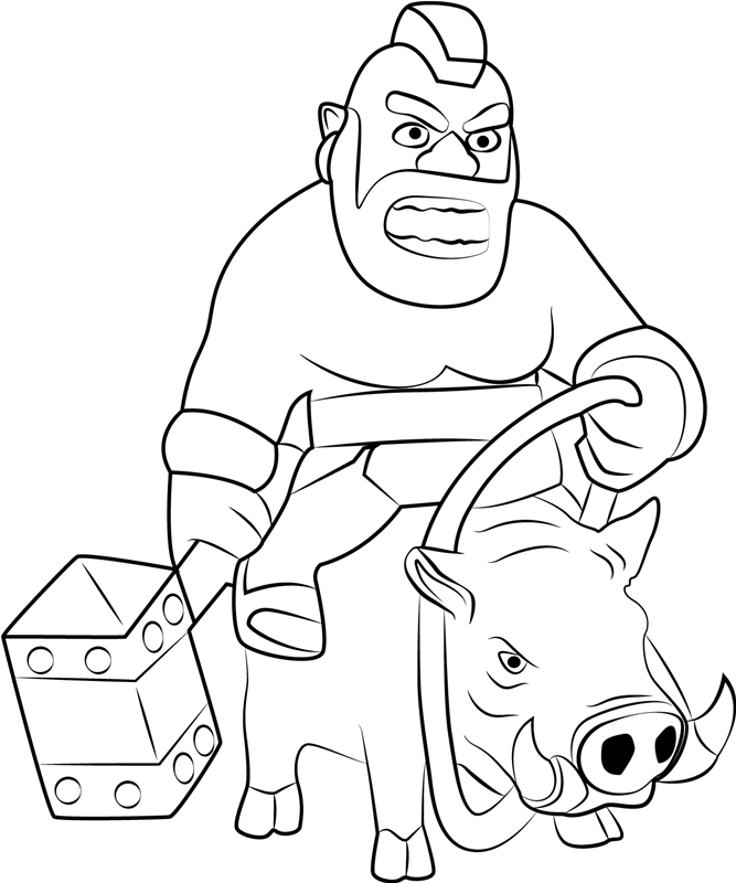 Hog Rider Riding Boar