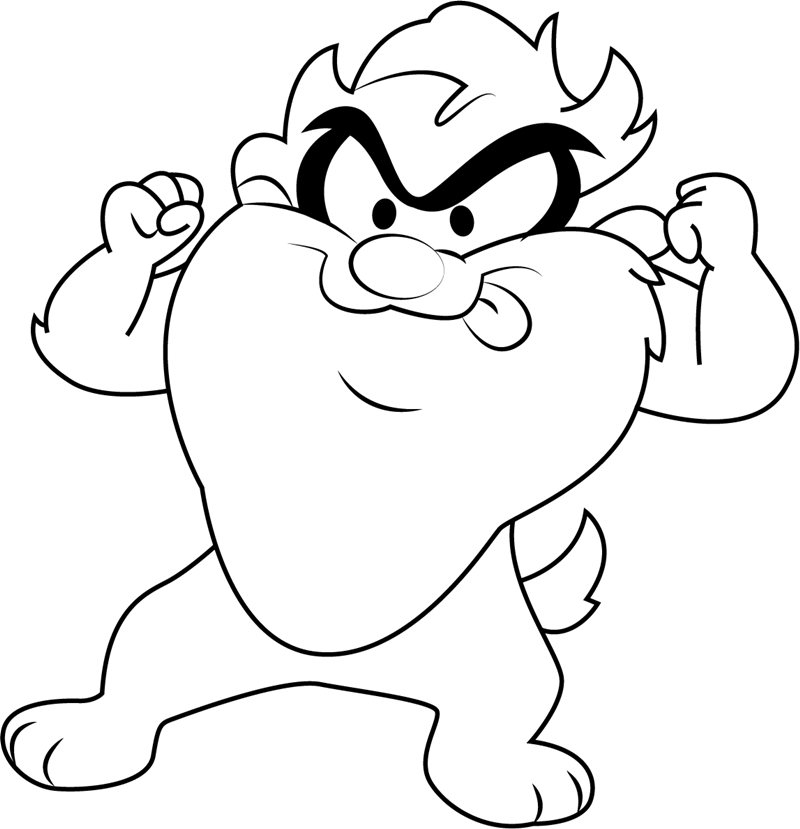 Cool Baby Taz Coloring Game Cool Baby Taz