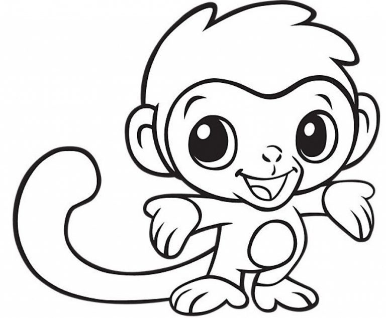 Cute Baby Monkey Coloring Game Cute Baby Monkey