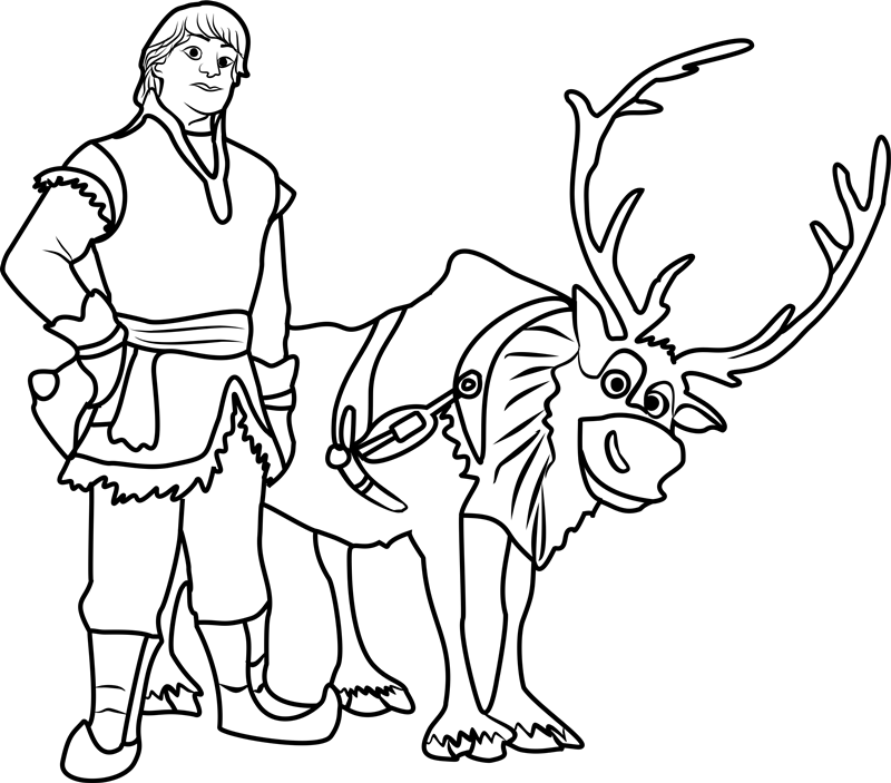 Kristoff And Sven Coloring Game Kristoff And Sven