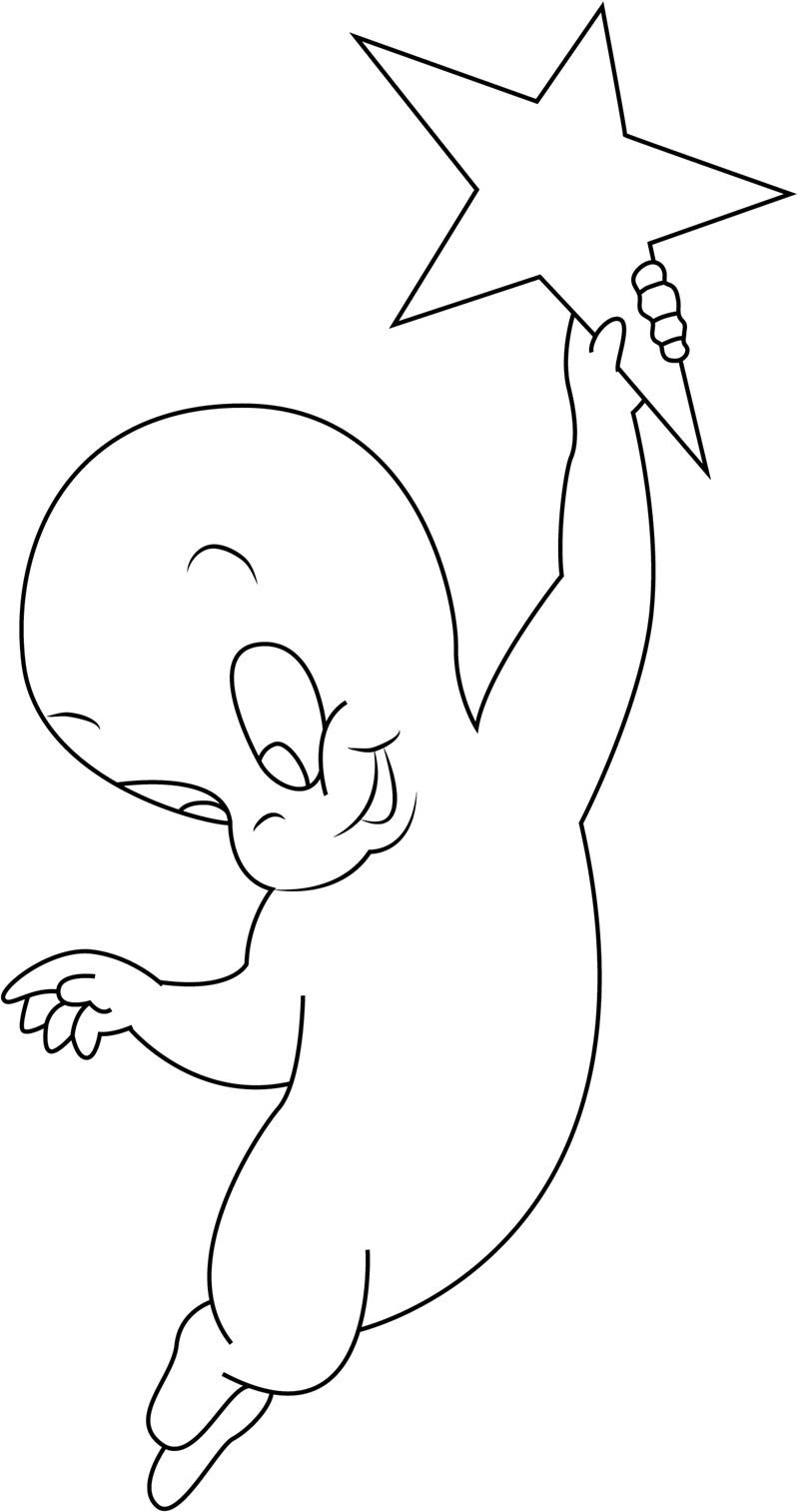 Friendly Ghost With Star