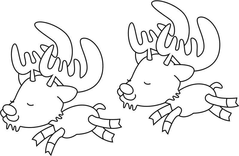 Baby Reindeers Chasing Coloring Game Baby Reindeers Chasing