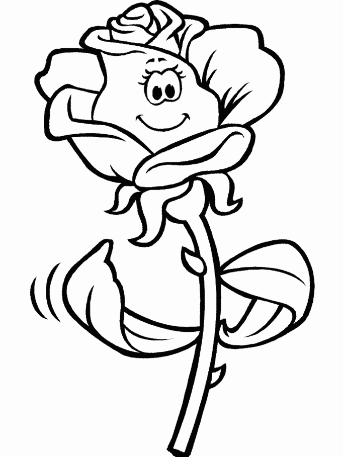 Cartoon Rose Coloring Game Cartoon Rose