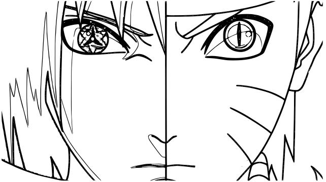 Face Of Naruto And Sasuke Coloring Game Face Of Naruto And Sasuke