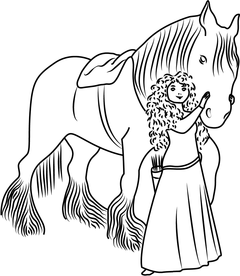 Merida With Angus Coloring Game Merida With Angus