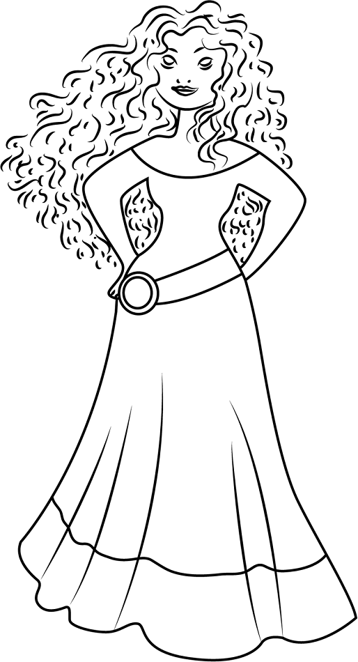Beautiful Merida Coloring Game Beautiful Merida