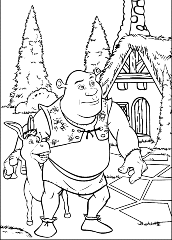 Shrek And Donkey Coloring Game Shrek And Donkey