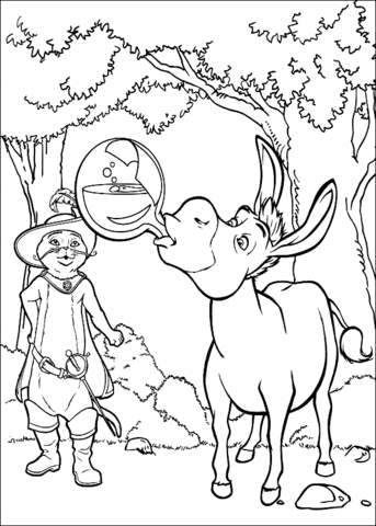 Donkey And Puss Coloring Game Donkey And Puss