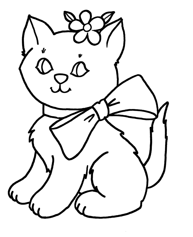 Cat With Bow Coloring Game Cat With Bow