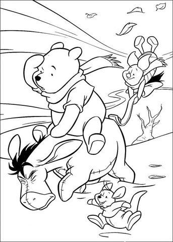 Pooh Riding Eeyore Coloring Game Pooh Riding Eeyore