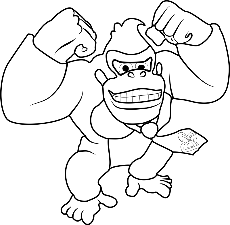 Happy Donkey Kong Coloring Game Happy Donkey Kong