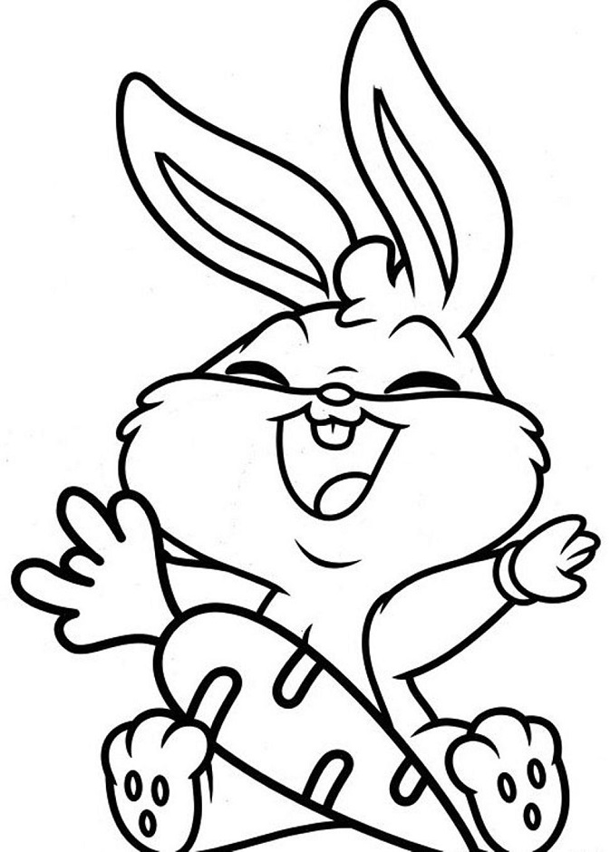 Baby Bugs With Carrot Coloring Game Baby Bugs With Carrot