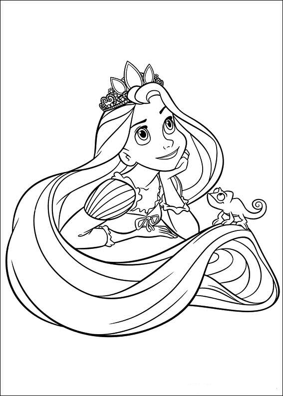 Rapunzel And Pascal Coloring Game Rapunzel And Pascal