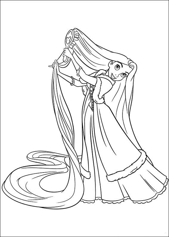 Rapunzel Brushing Her Hair Coloring Game Rapunzel Brushing Her Hair