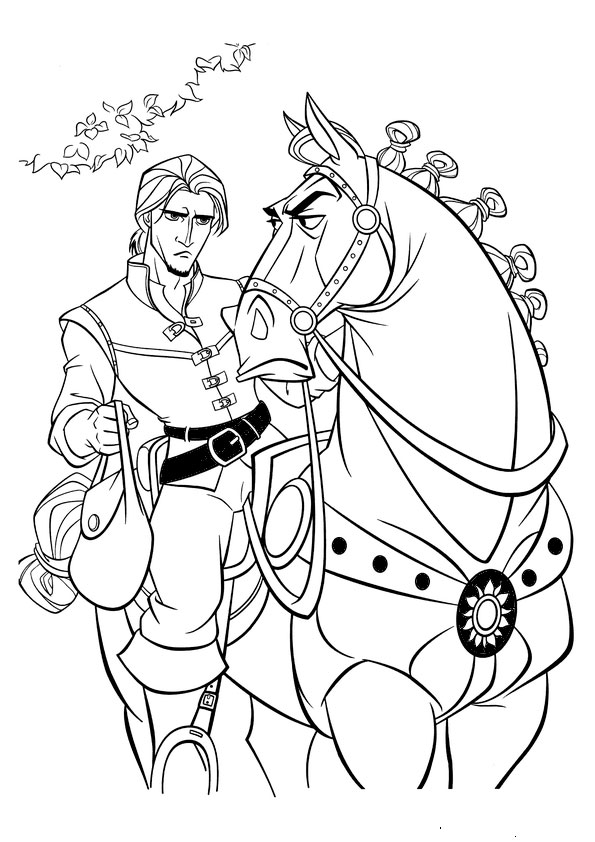 Flynn Riding Maximus Coloring Game Flynn Riding Maximus