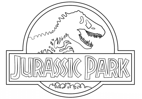 Logo Of Jurassic Park Coloring Game Logo Of Jurassic Park