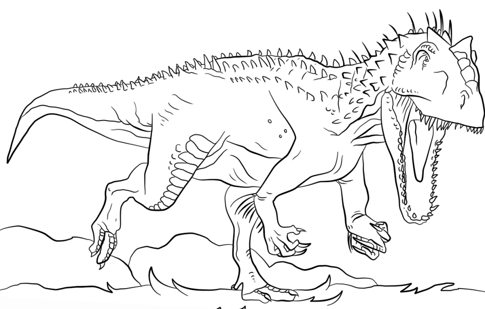 Indominus Rex From Jurassic World Coloring Game Indominus Rex From Jurassic World