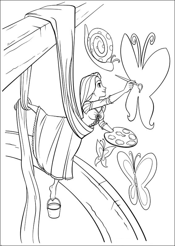Rapunzel Painting Coloring Game Rapunzel Painting
