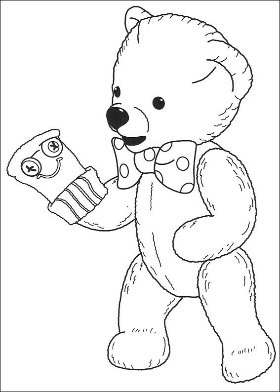 Teddy With Puppet Coloring Game Teddy With Puppet
