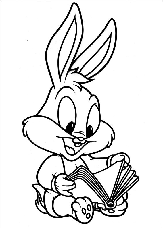 Baby Bugs Bunny Reading Coloring Game Baby Bugs Bunny Reading