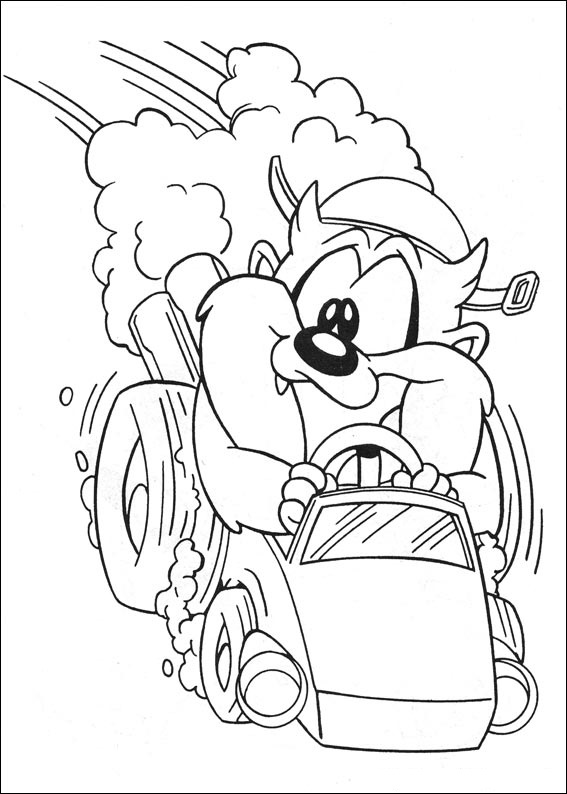 Baby Taz Driving Coloring Game Baby Taz Driving