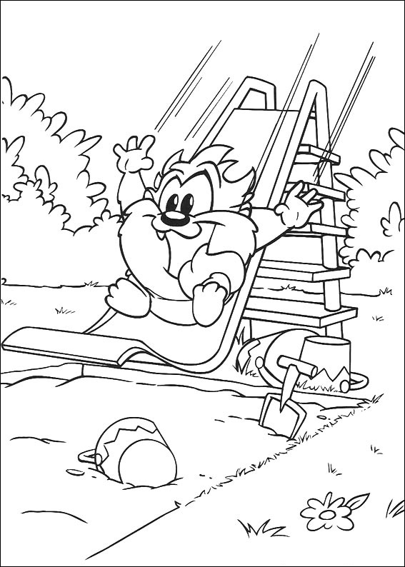 Baby Taz Sliding Coloring Game Baby Taz Sliding