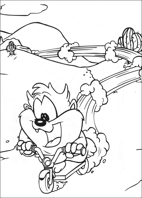 Baby Taz Having Fun Coloring Game Baby Taz Having Fun