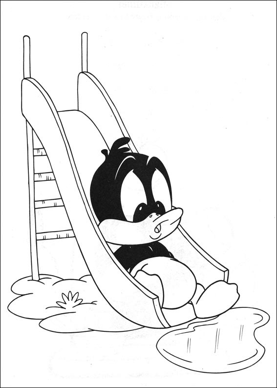Baby Daffy Sliding Coloring Game Baby Daffy Sliding